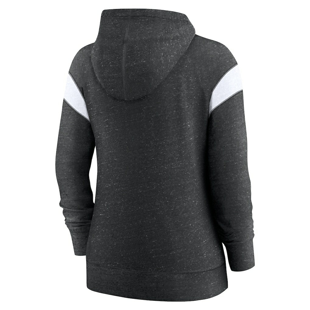 Nike Arizona Cardinals Women's Monaco Lightweight Full-Zip Hoodie Heather Black/White