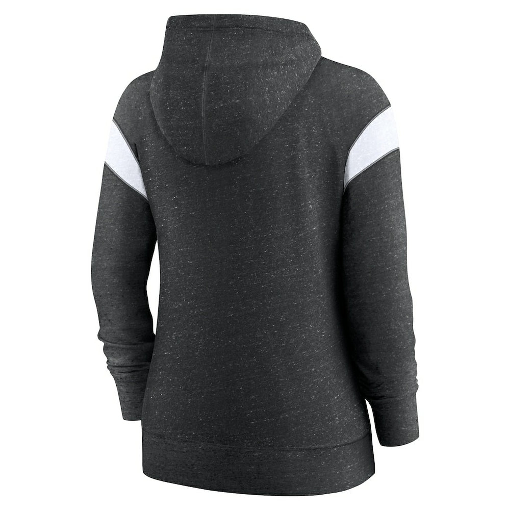 Nike Baltimore Ravens Women's Monaco Lightweight Full-Zip Hoodie Heather Black/White