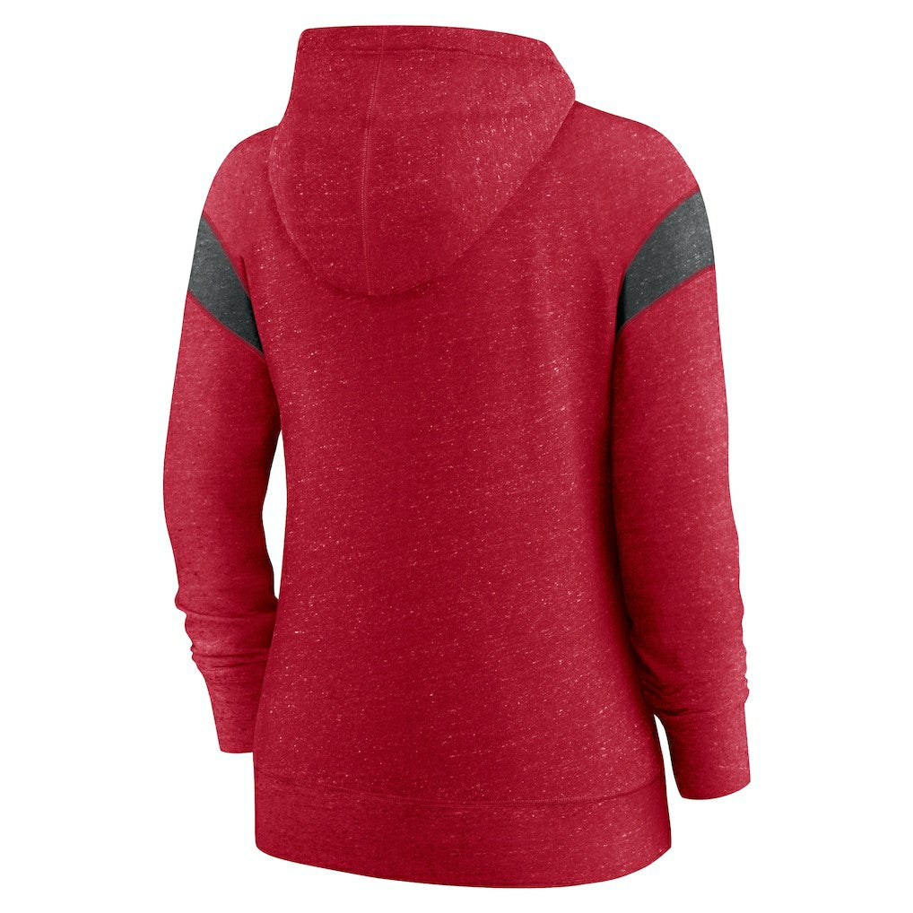 Nike San Francisco 49ers Women's Monaco Lightweight Full-Zip Hoodie Scarlet/Heather Black