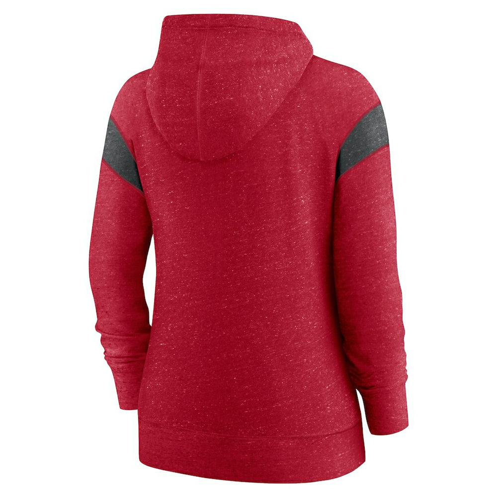 Nike San Francisco 49ers Women's Monaco Lightweight Full-Zip Hoodie Scarlet/Heather Black