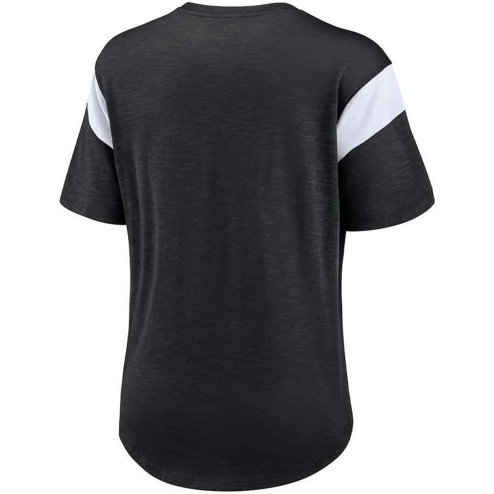 Nike Las Vegas Raiders Women's Primary Logo Fashion Top Heather Black