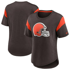 Nike Cleveland Browns Women's Primary Logo Fashion Top Brown