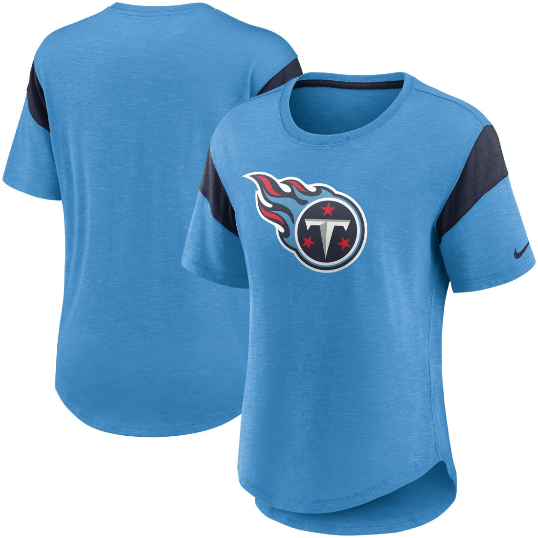 Nike Tennessee Titans Women's Primary Logo Fashion Top Light Blue