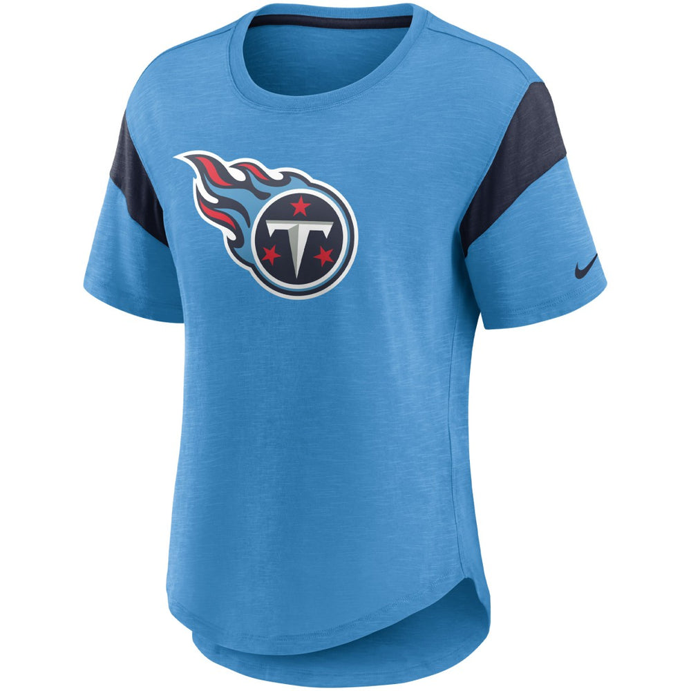 Nike Tennessee Titans Women's Primary Logo Fashion Top Light Blue