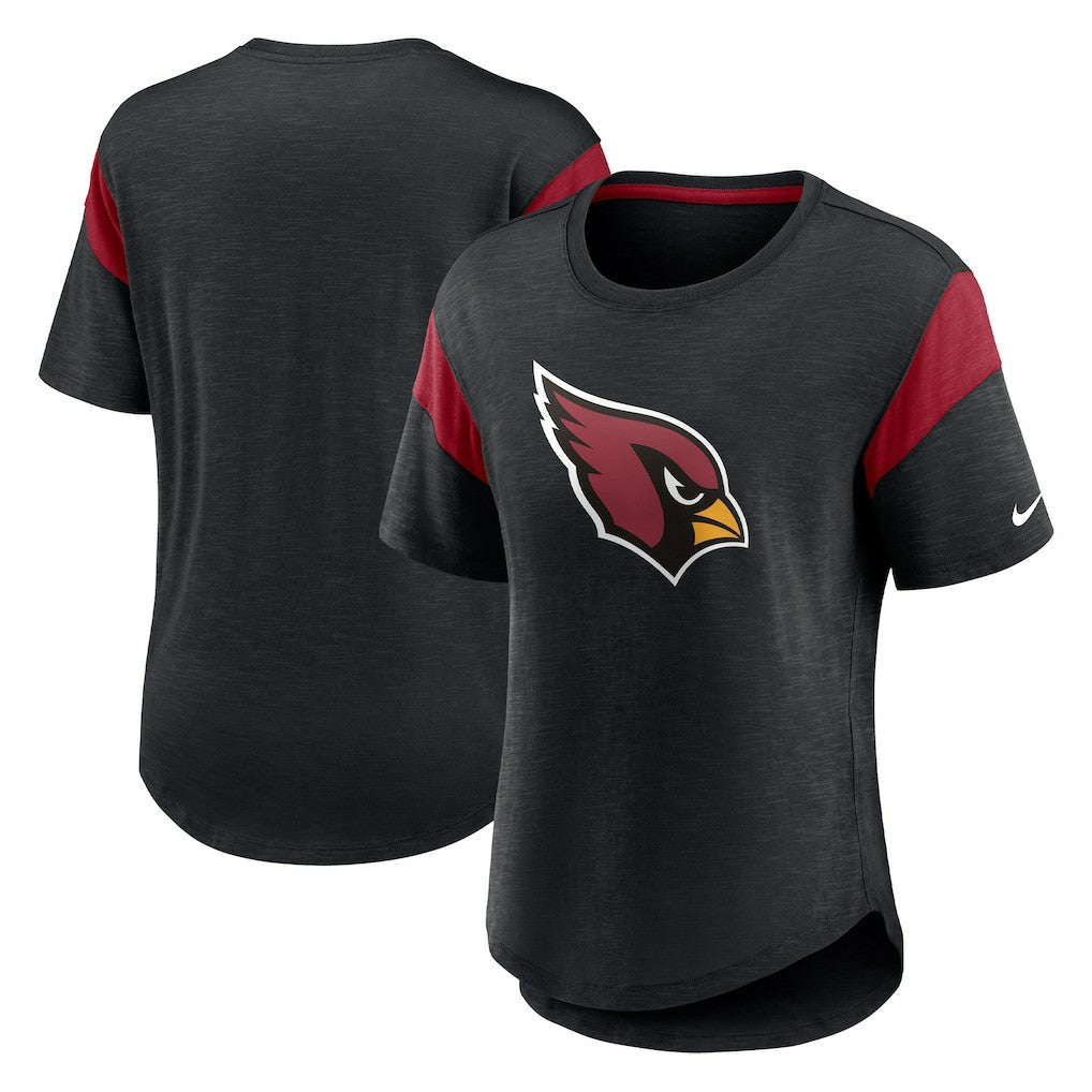 Nike Arizona Cardinals Women's Primary Logo Fashion Top Heather Black