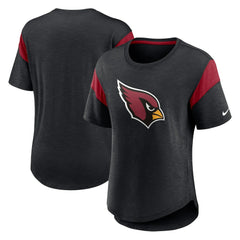 Nike Arizona Cardinals Women's Primary Logo Fashion Top Heather Black