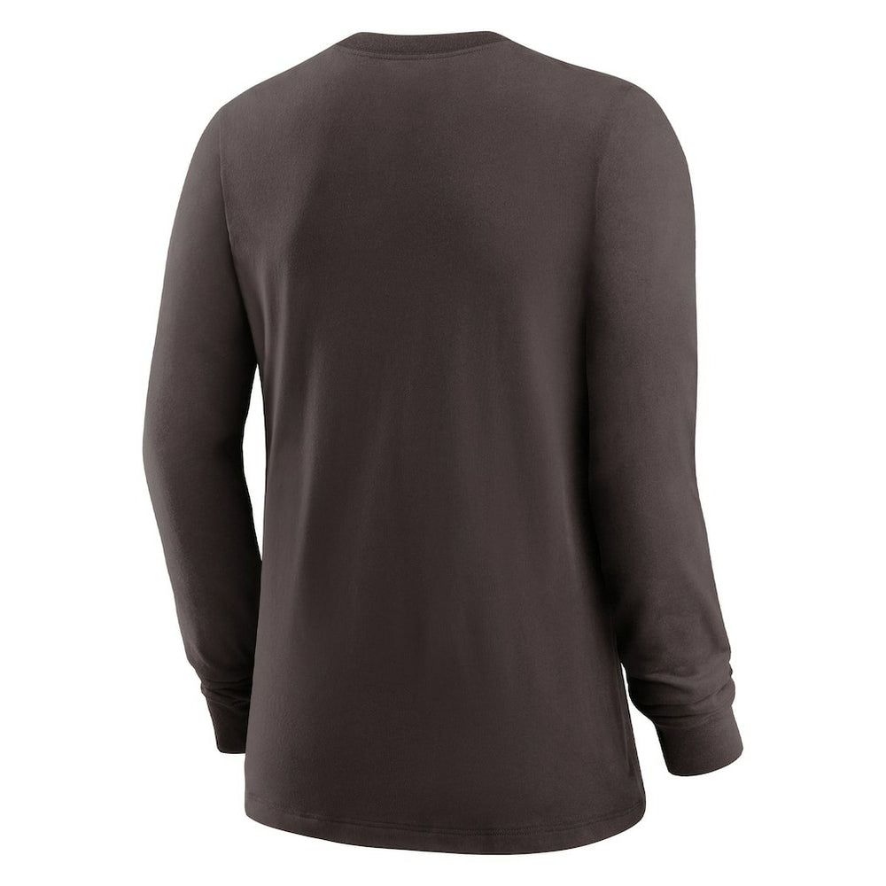 Nike Cleveland Browns Women's Prime Split Long Sleeve T-Shirt Brown