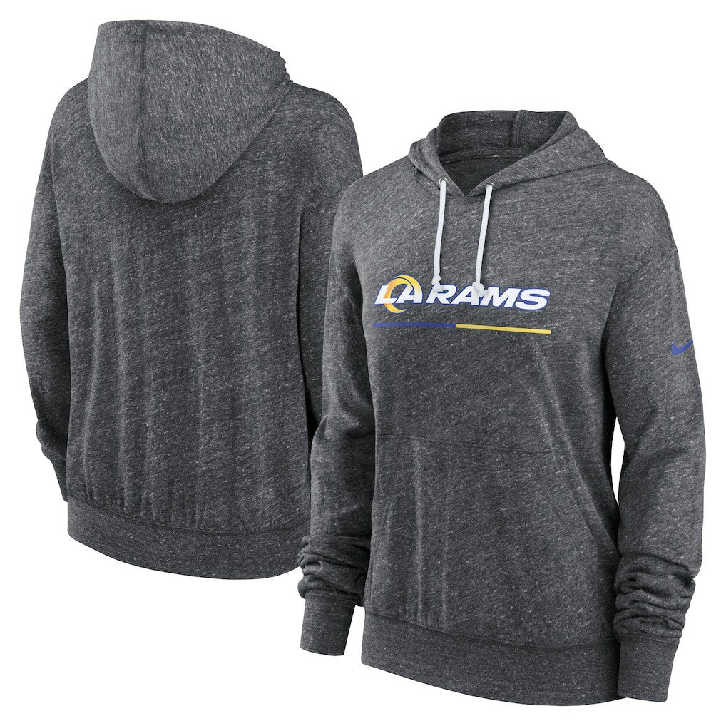 Nike Los Angeles Rams Women's Team Spirit Gym Vintage Lightweight Hoodie Top Heather Charcoal