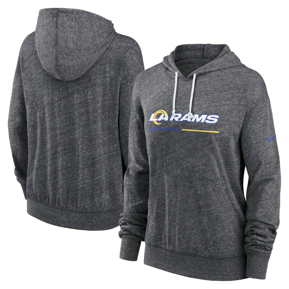 Nike Los Angeles Rams Women's Team Spirit Gym Vintage Lightweight Hoodie Top Heather Charcoal