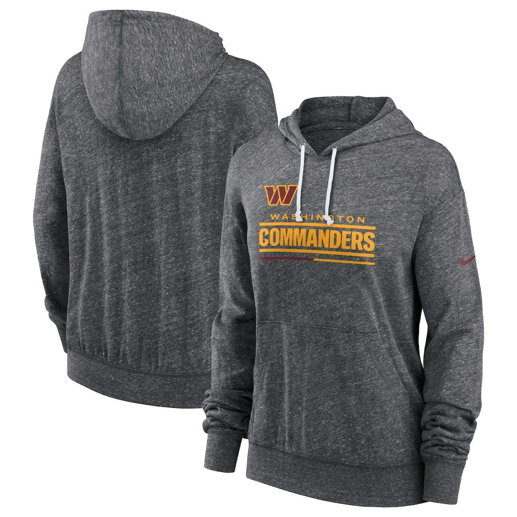 Nike Washington Commanders Women's Team Spirit Gym Vintage Lightweight Hoodie Top Heather Charcoal