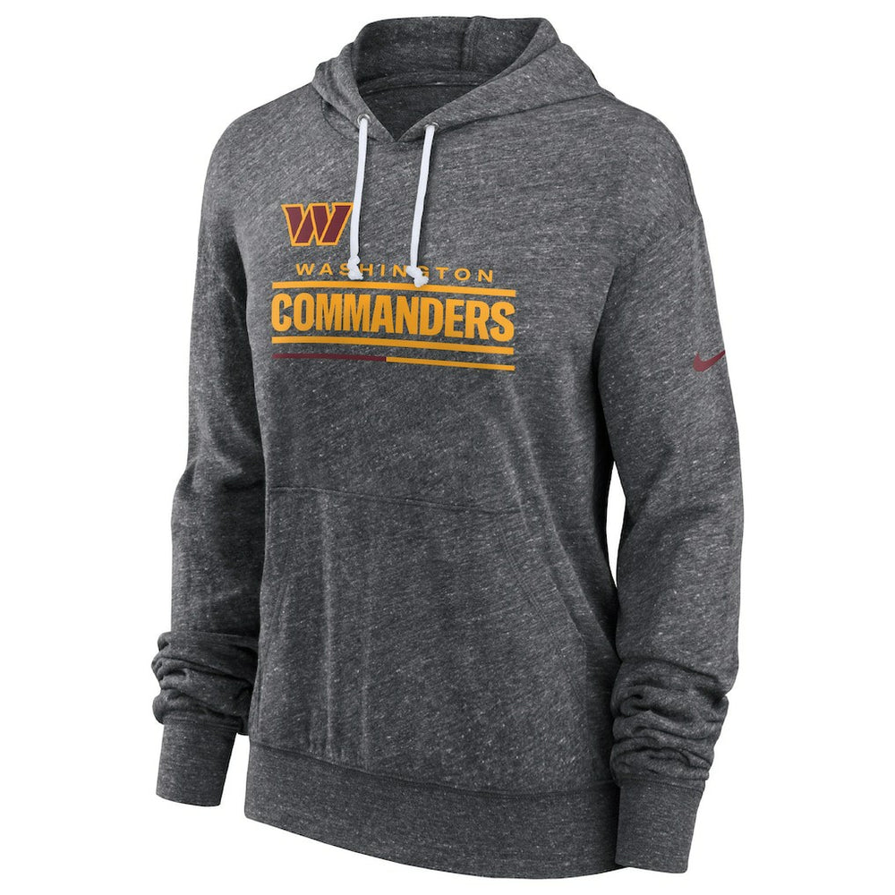 Nike Washington Commanders Women's Team Spirit Gym Vintage Lightweight Hoodie Top Heather Charcoal