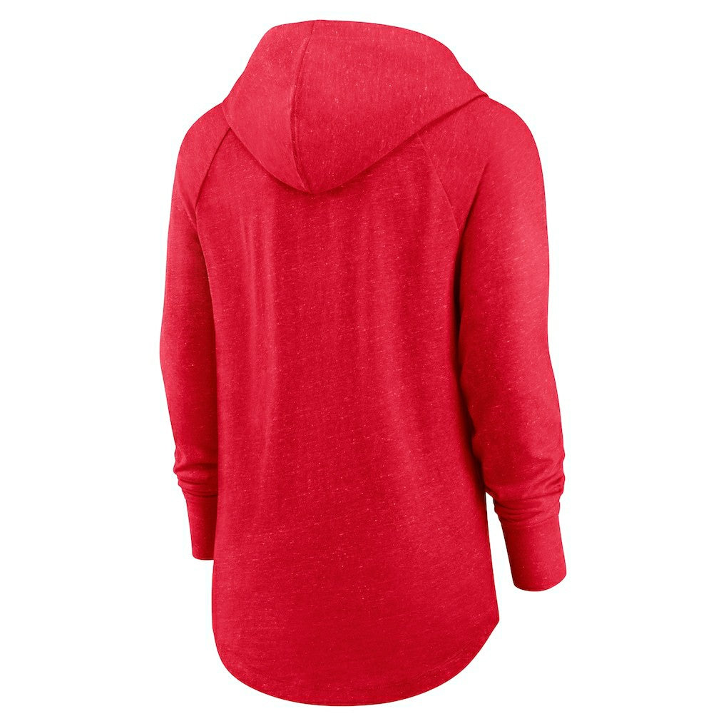 Nike Kansas City Chiefs Women's Minimal Statement Lightweight Raglan Funnel Neck Pullover Hoodie Red