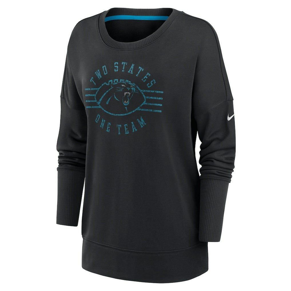 Nike Carolina Panthers Women's Rewind Playback Icon Performance Pullover Sweatshirt Black