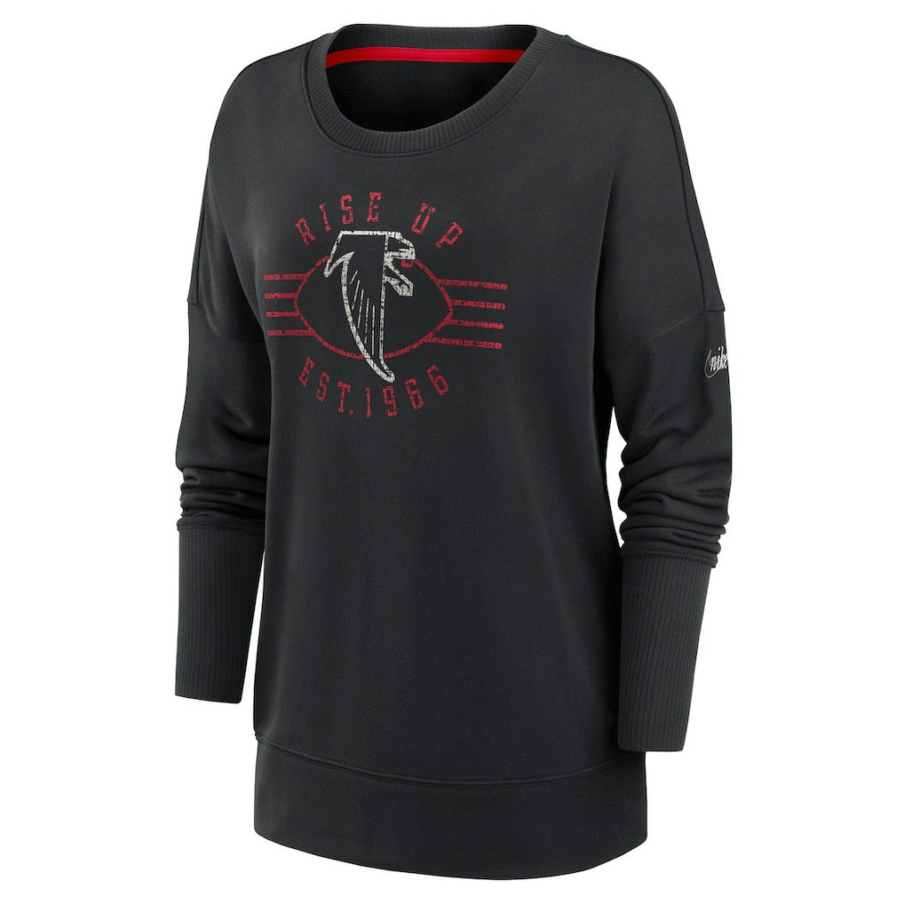 Nike Atlanta Falcons Women's Rewind Playback Icon Performance Pullover Sweatshirt Black