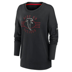 Nike Atlanta Falcons Women's Rewind Playback Icon Performance Pullover Sweatshirt Black