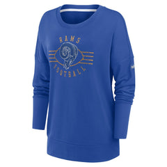 Nike Los Angeles Rams Women's Rewind Playback Icon Performance Pullover Sweatshirt Royal