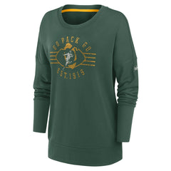 Nike Green Bay Packers Women's Rewind Playback Icon Performance Pullover Sweatshirt Green