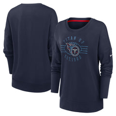 Nike Tennessee Titans Women's Rewind Playback Icon Performance Pullover Sweatshirt Navy