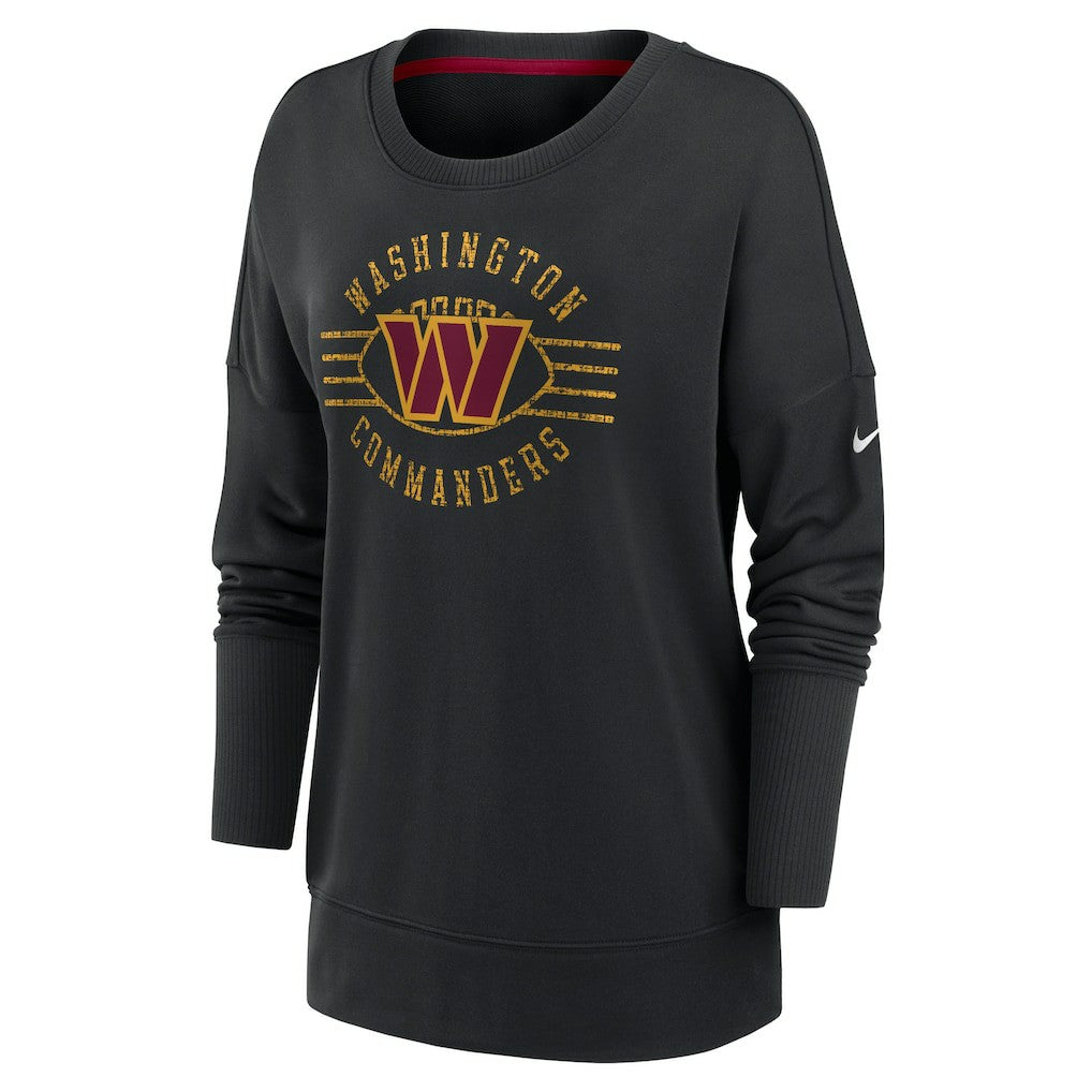 Nike Washington Commanders Women's Rewind Playback Icon Performance Pullover Sweatshirt Black