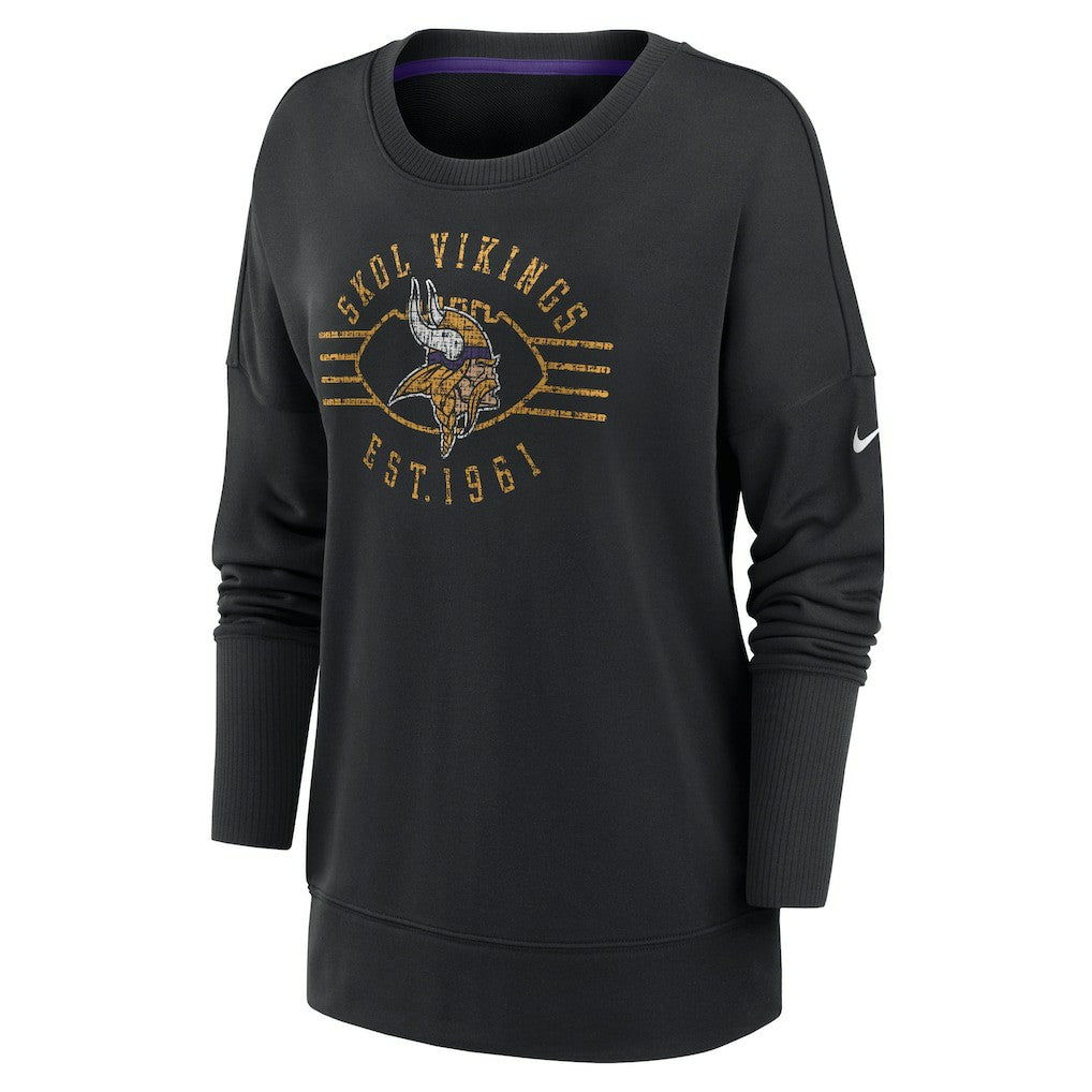 Nike Minnesota Vikings Women's Rewind Playback Icon Performance Pullover Sweatshirt Black