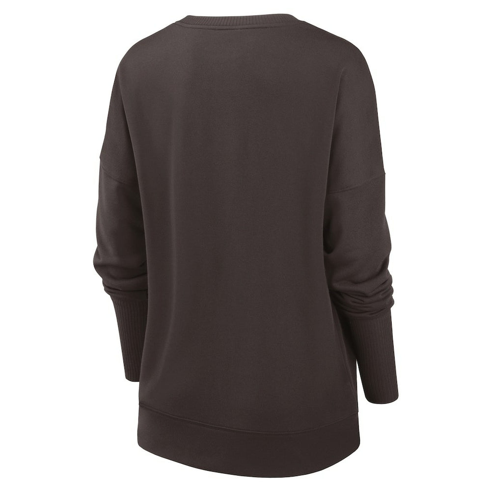 Nike Cleveland Browns Women's Rewind Playback Icon Performance Pullover Sweatshirt Brown