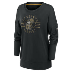 Nike New Orleans Saints Women's Rewind Playback Icon Performance Pullover Sweatshirt Black