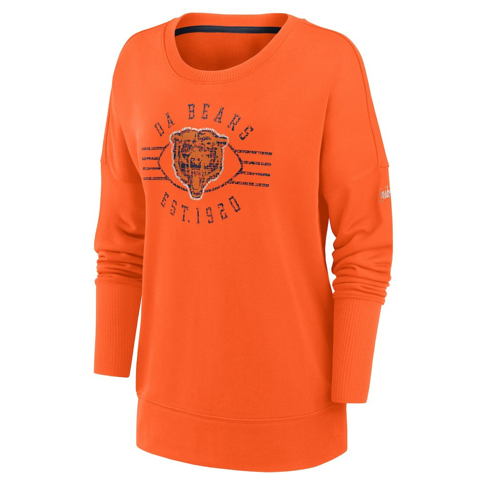 Nike Chicago Bears Women's Rewind Playback Icon Performance Pullover Sweatshirt Orange
