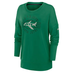 Nike New York Jets Women's Rewind Playback Icon Performance Pullover Sweatshirt Green