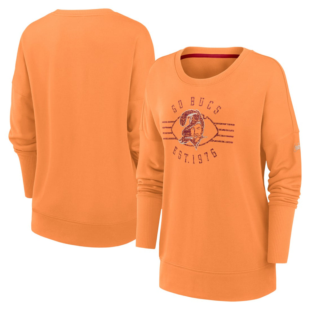 Nike Tampa Bay Buccaneers Women's Rewind Playback Icon Performance Pullover Sweatshirt Orange