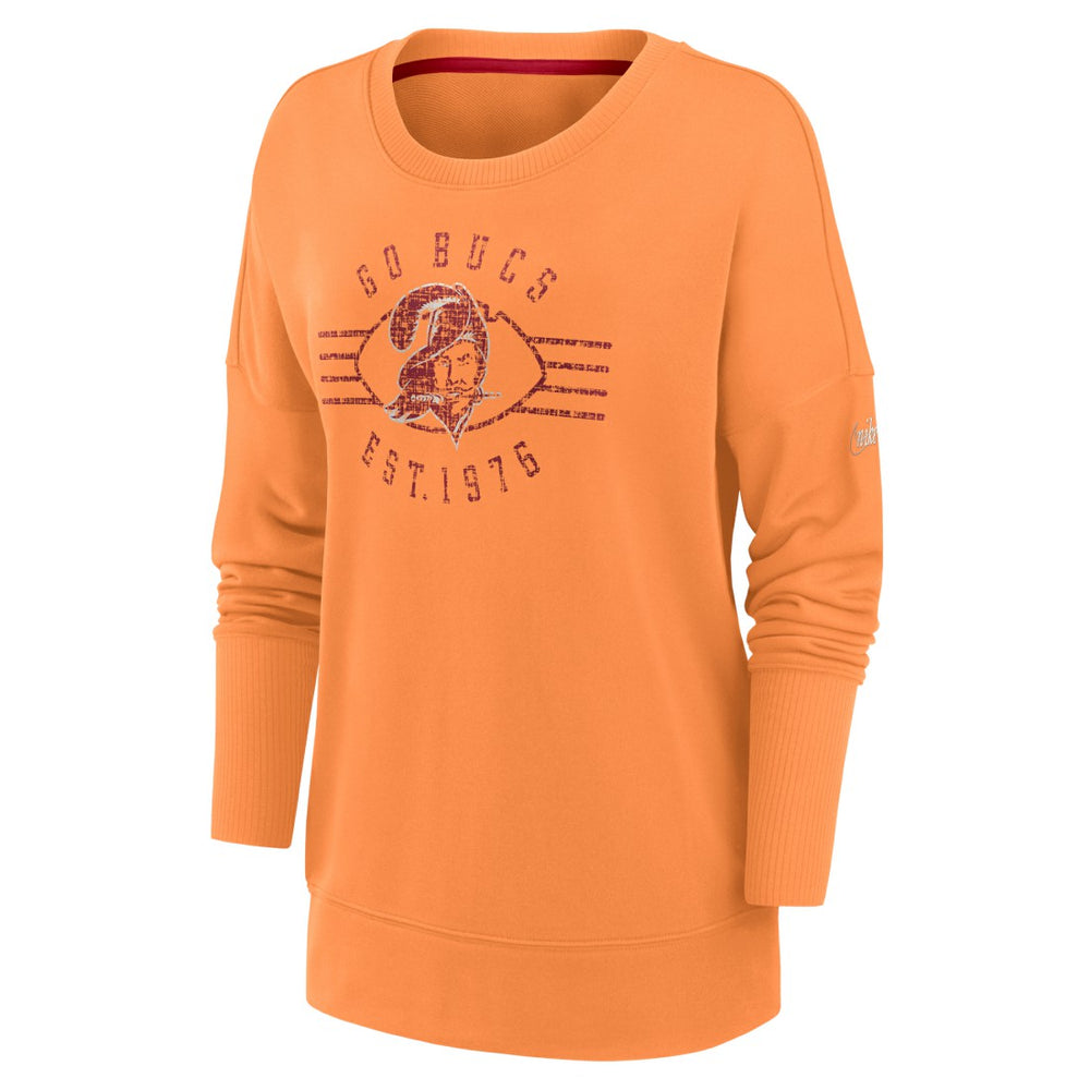Nike Tampa Bay Buccaneers Women's Rewind Playback Icon Performance Pullover Sweatshirt Orange