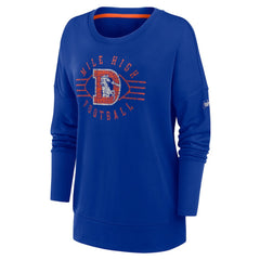 Nike Denver Broncos Women's Rewind Playback Icon Performance Pullover Sweatshirt Royal