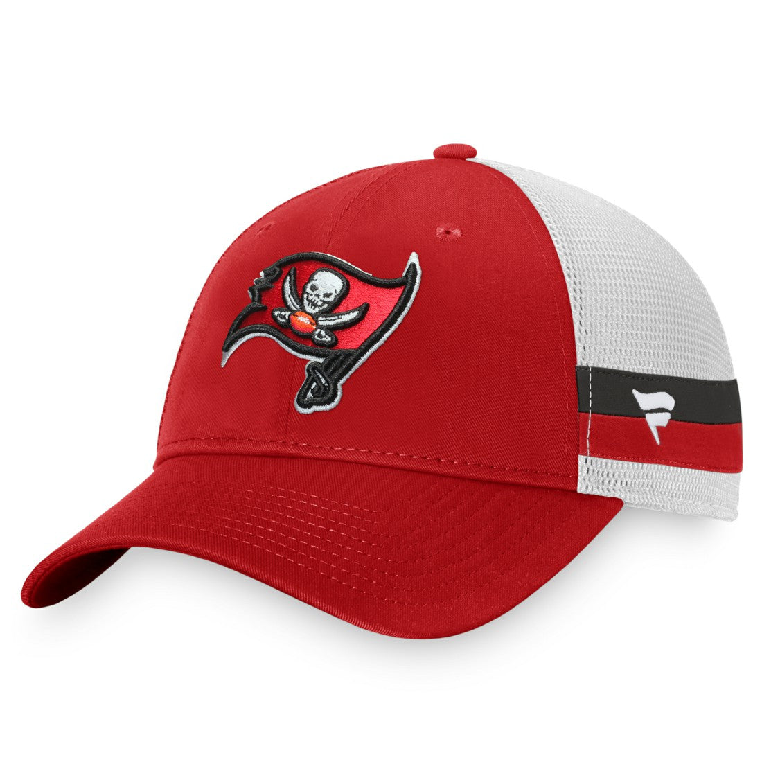 Fanatics Tampa Bay Buccaneers Iconic Team Stripe Trucker Snapback Hat Red/White