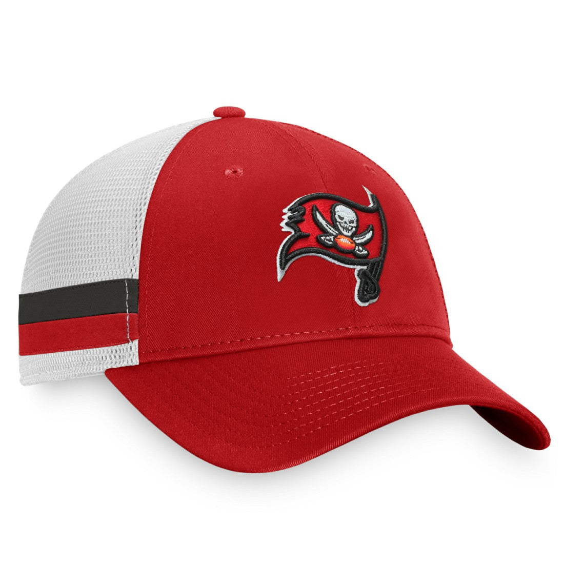 Fanatics Tampa Bay Buccaneers Iconic Team Stripe Trucker Snapback Hat Red/White
