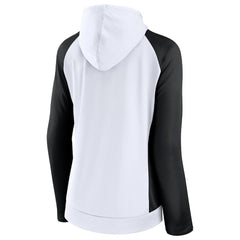 Fanatics New Orleans Saints Women's End Around Lightweight Raglan Full-Zip Hoodie Jacket White/Black