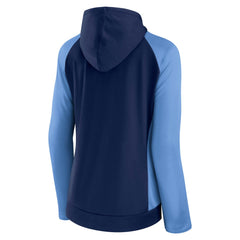 Fanatics Tennessee Titans Women's End Around Lightweight Raglan Full-Zip Hoodie Jacket Navy/Light Blue