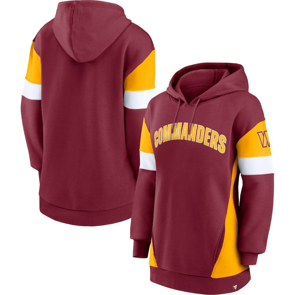 Fanatics Washington Commanders Women's Lock It Down Pullover Hoodie Burgundy/Gold