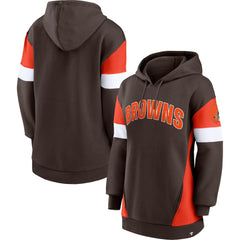 Fanatics Cleveland Browns Women's Lock It Down Pullover Hoodie Brown/Orange