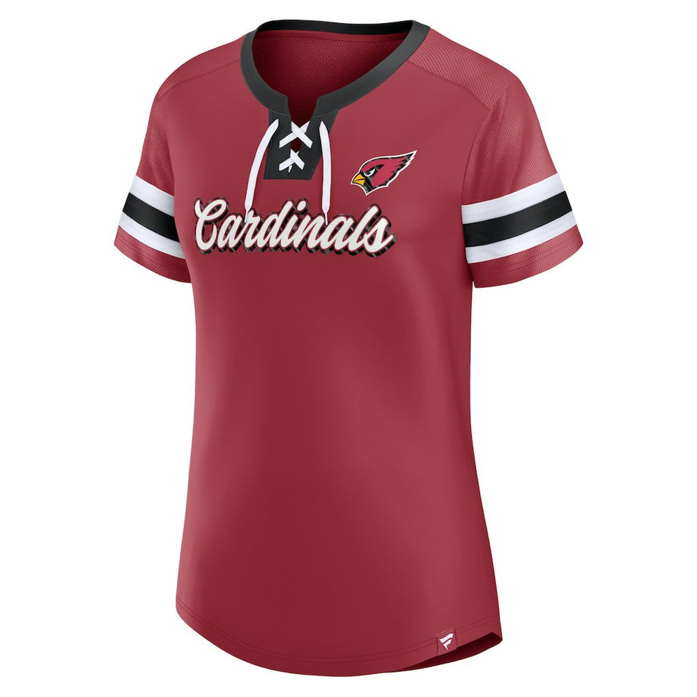 Fanatics Arizona Cardinals Women's Original State Lace-Up T-Shirt Cardinal