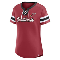 Fanatics Arizona Cardinals Women's Original State Lace-Up T-Shirt Cardinal