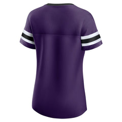 Fanatics Baltimore Ravens Women's Original State Lace-Up T-Shirt Purple