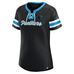 Fanatics Carolina Panthers Women's Original State Lace-Up T-Shirt Black