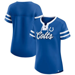 Fanatics Indianapolis Colts Women's Original State Lace-Up T-Shirt Royal