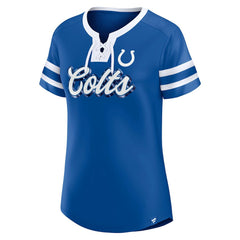 Fanatics Indianapolis Colts Women's Original State Lace-Up T-Shirt Royal