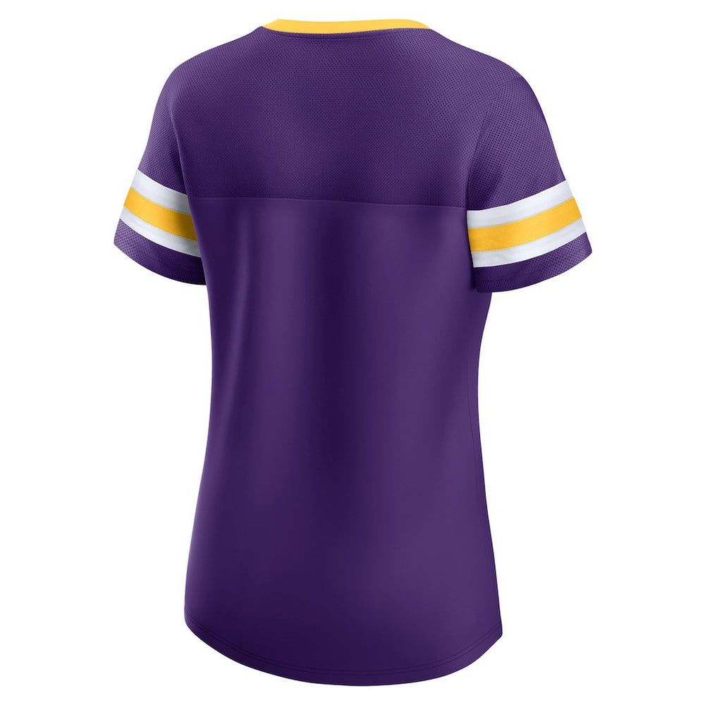 Fanatics Minnesota Vikings Women's Original State Lace-Up T-Shirt Purple