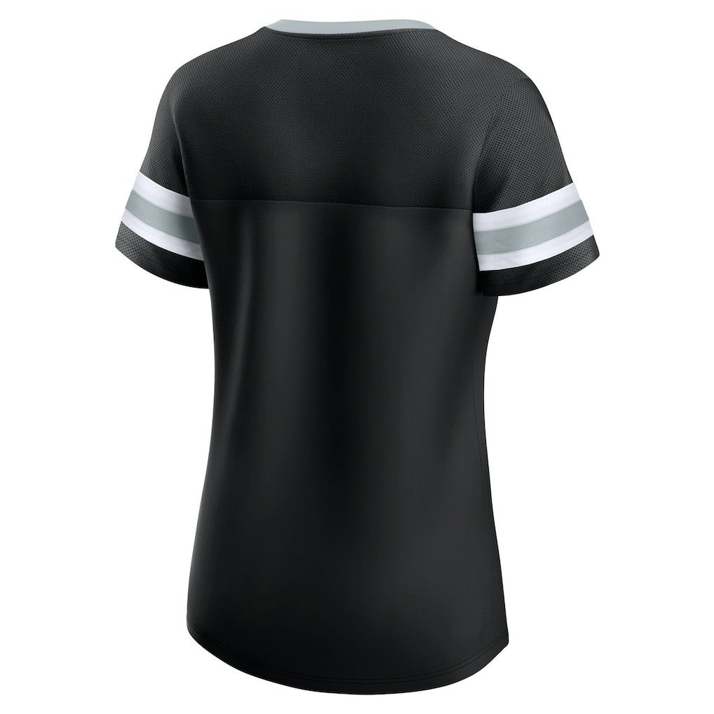 Fanatics Las Vegas Raiders Women's Original State Lace-Up T-Shirt Black