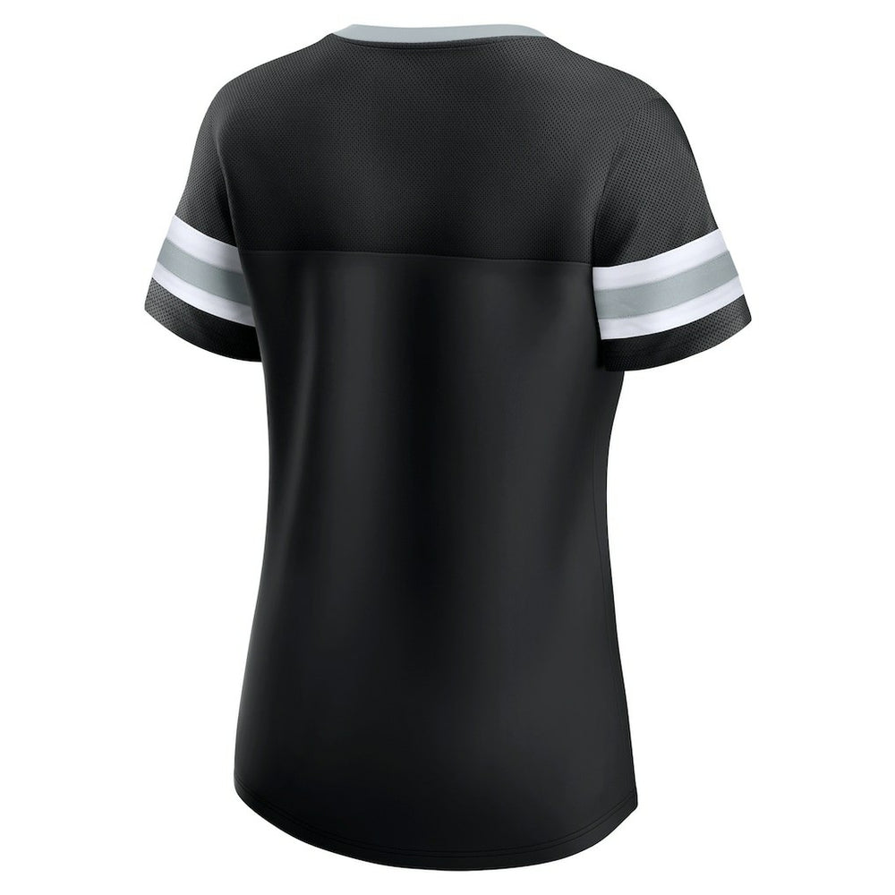 Fanatics Las Vegas Raiders Women's Original State Lace-Up T-Shirt Black