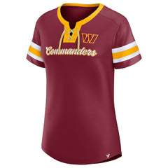 Fanatics Washington Commanders Women's Original State Lace-Up T-Shirt Burgundy