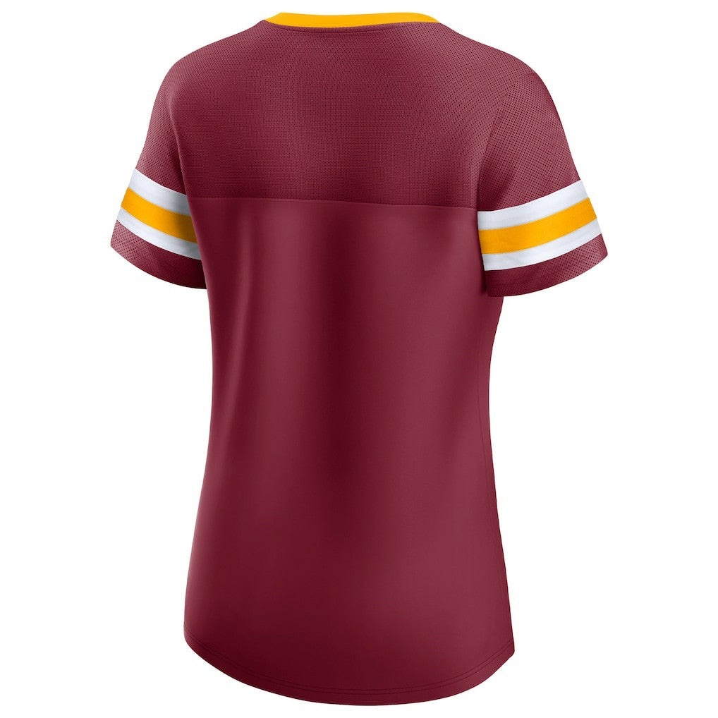 Fanatics Washington Commanders Women's Original State Lace-Up T-Shirt Burgundy