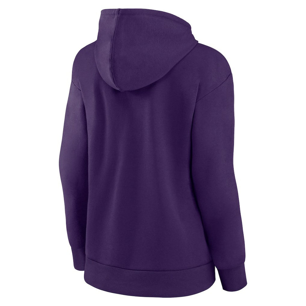 Fanatics Baltimore Ravens Women's Iconic Cotton Fleece Checklist Pullover Hoodie Purple