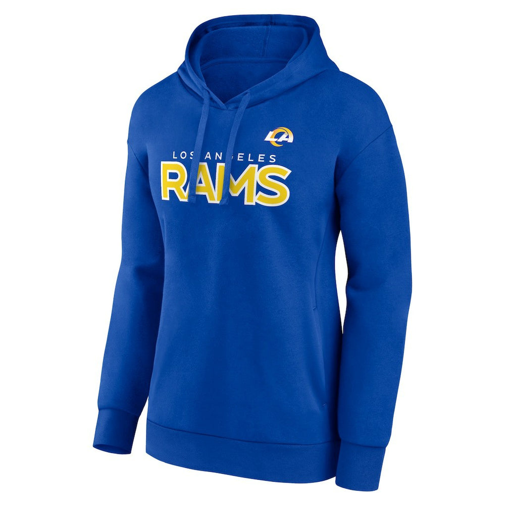 Fanatics Los Angeles Rams Women's Iconic Cotton Fleece Checklist Pullover Hoodie Royal